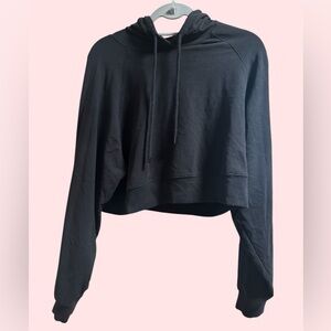 ALO Yoga Black Cropped Hoodie